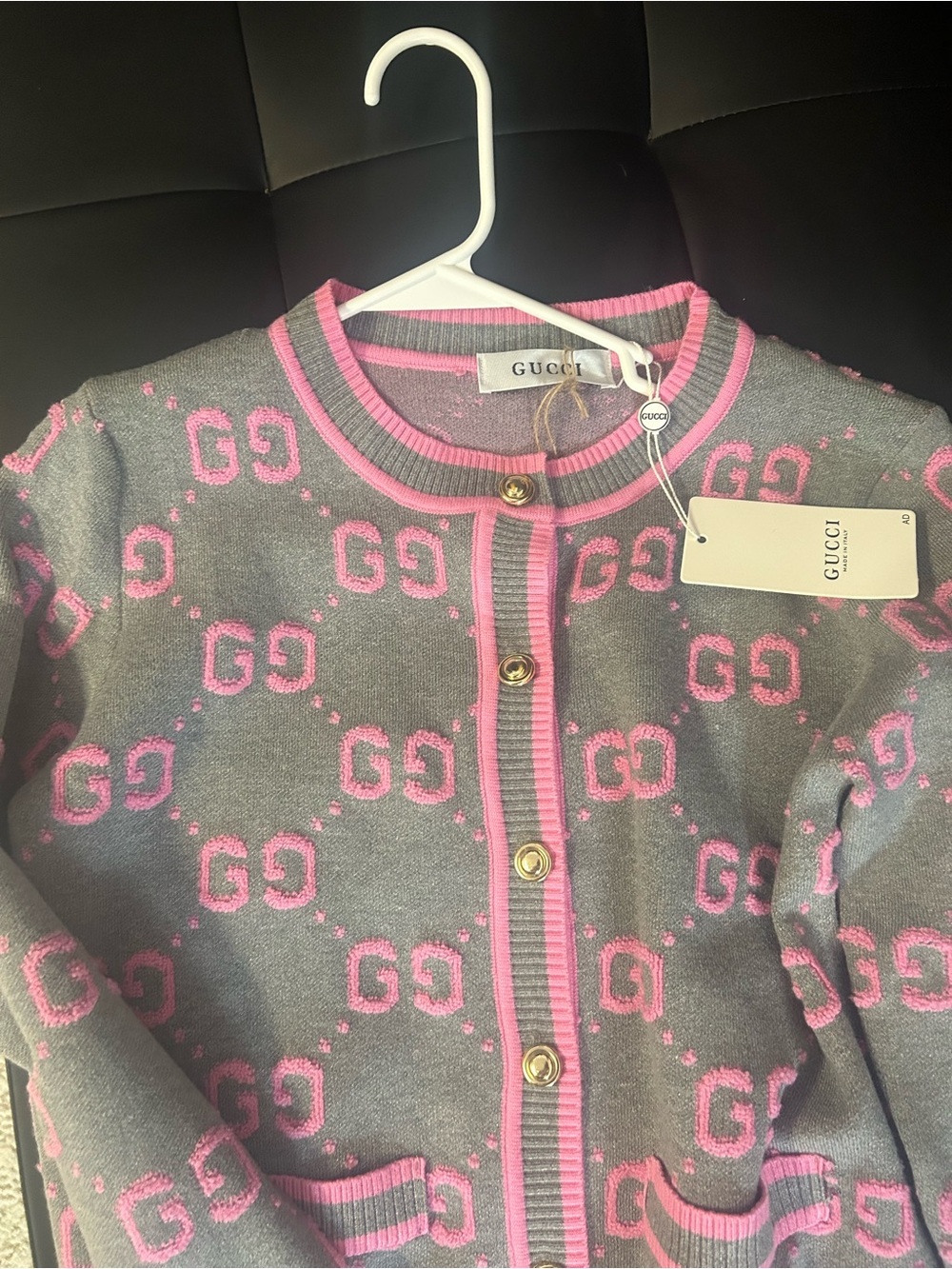 Grey and pink cardigan